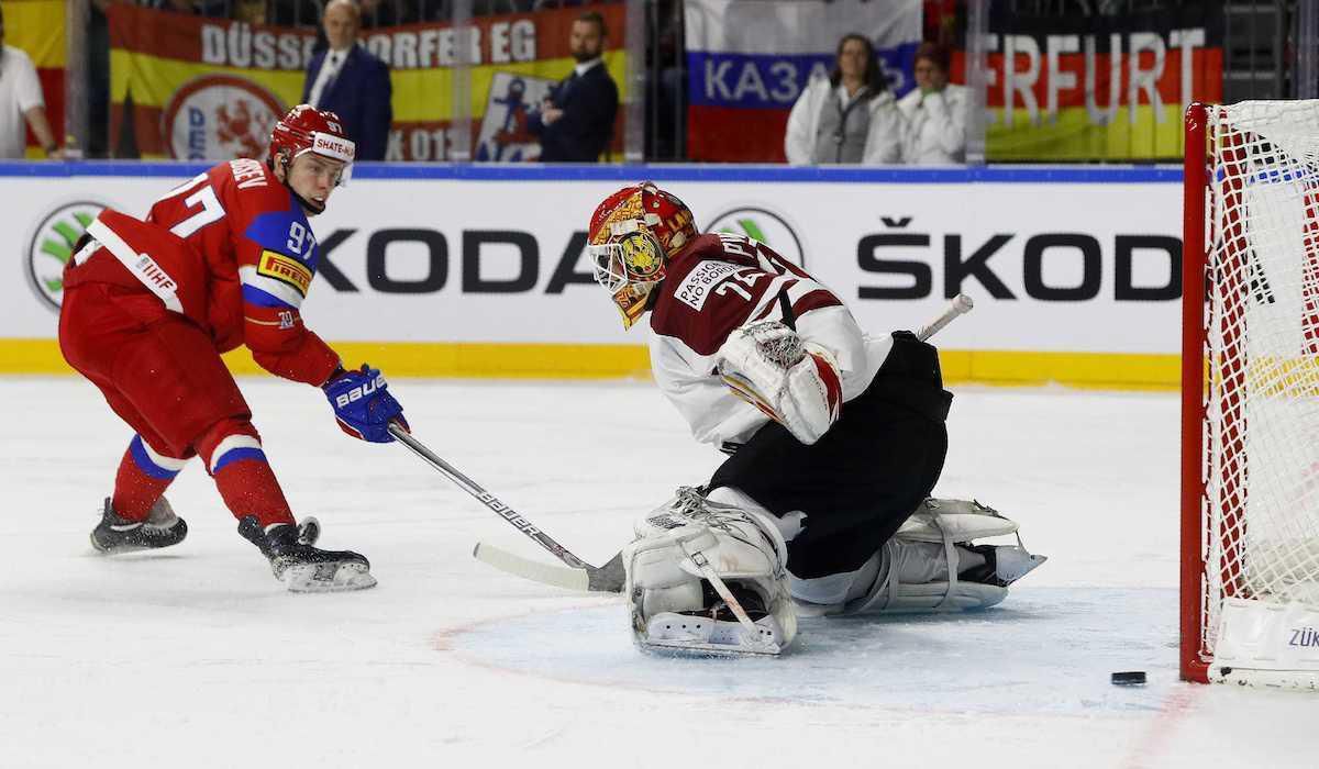 Rusko, Lotyssko, Nikita Gusev, Ivars Punnenov, MS2017, maj17, reuters