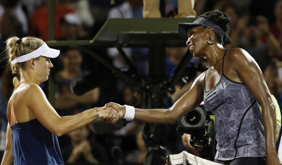 venus williams, kerber, wta miami, mar2017