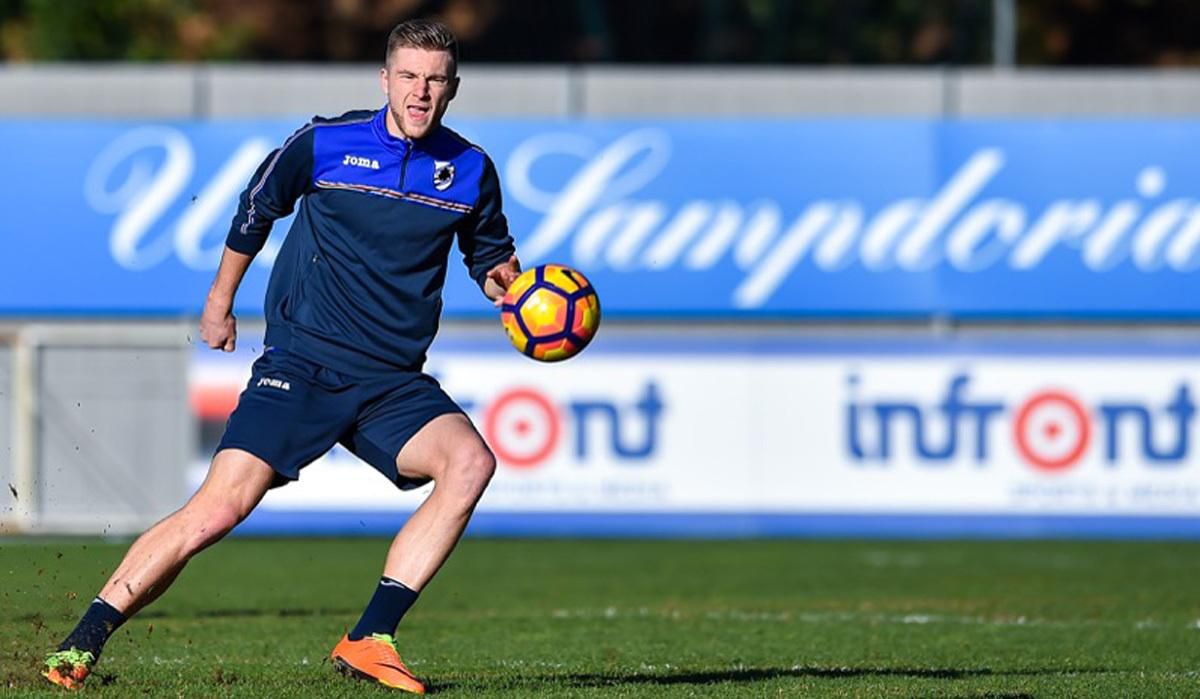 Milan Skriniar, Sampdoria Janov, apr2017, taliansko, trening