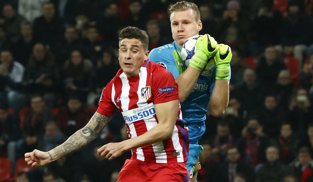 Atletico Madrid, Jose Gimenez, Bayer Leverkusen, Bernd Leno, Liga majstrov, feb17, reuters