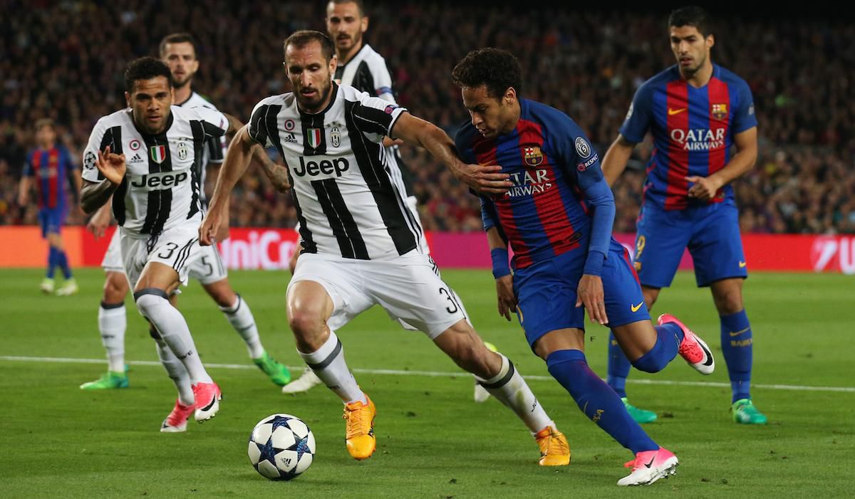 Neymar barcelona Chiellini Juventus apr2017