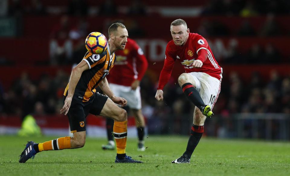 Manchester United Wayne Rooney Hull City David Meyler feb2017