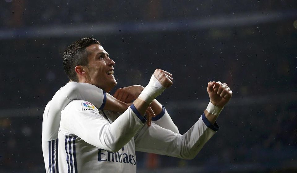hraci, Real Madrid, radost, gol, feb17, reuters