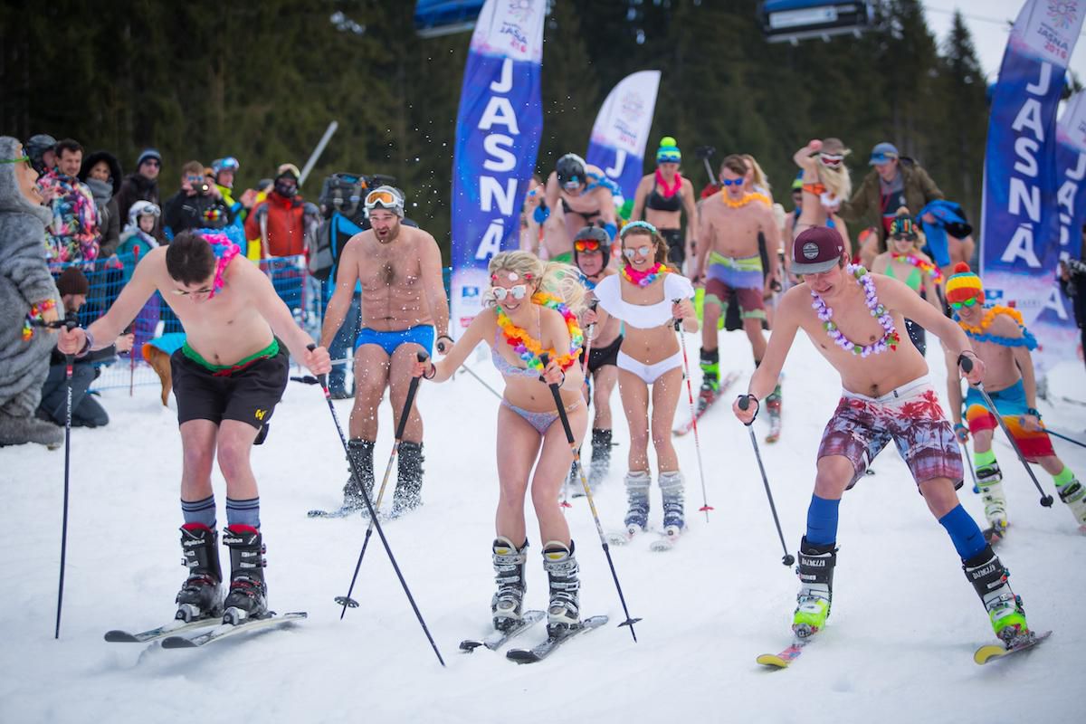 bikini lyžovanie