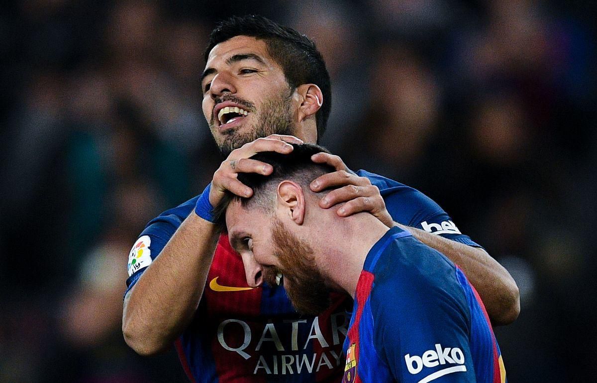 FC Barcelona Luis Suarez Lionel Messi jan17 Getty Images