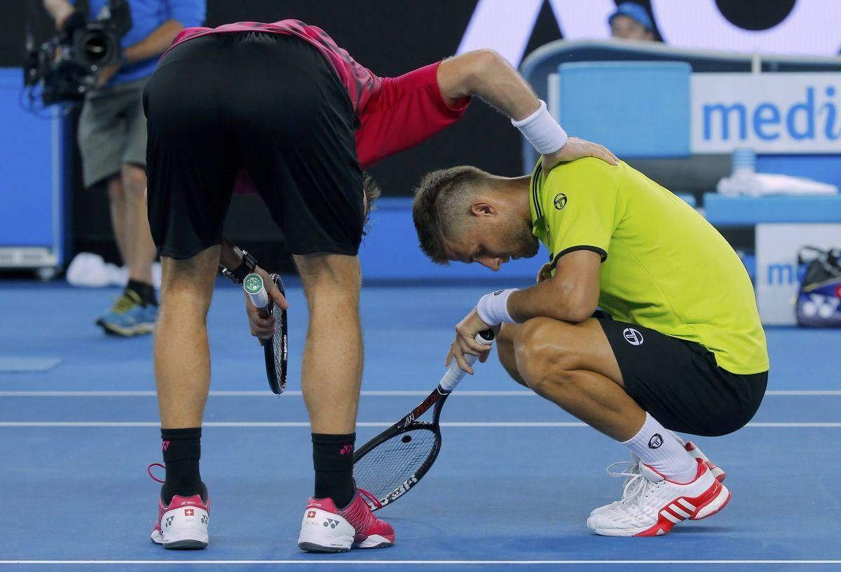 Stanislas Wawrinka Martin Klizan Austrlian Open jan17 Reuters