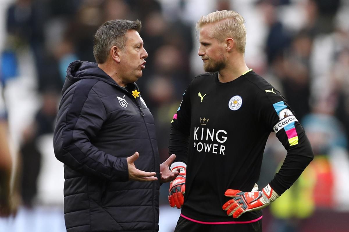 Craig Shakespeare, Kasper Schmeichel, leicester, mar2017