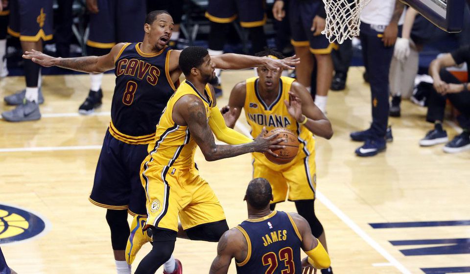Indiana Pacers, Paul George, Cleveland Cavaliers, Channing Frye, nba, basketbal, apr17, reuters