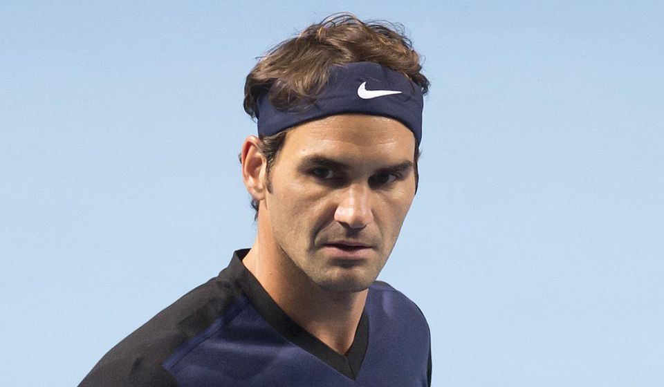 Roger Federer, vazny pohlad, tmava celenka, Jun2016
