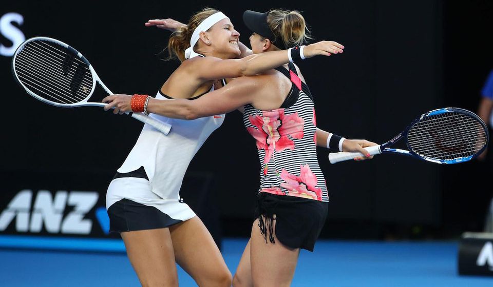 Betthanie Mattekova Sandsova, Lucie Safarova, Australian Open, jan17, gettyimages