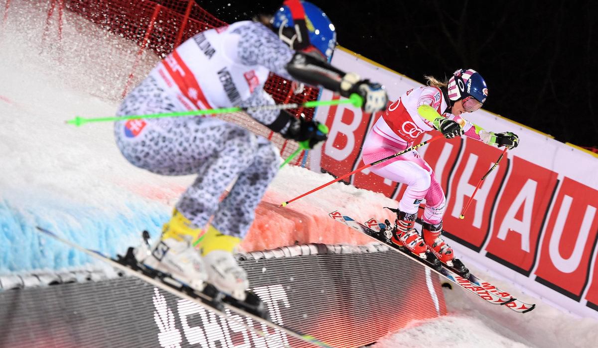 Veronika Velez Zuzulova, Mikaela Shiffrinova, paralelny slalom, jan17, reuters