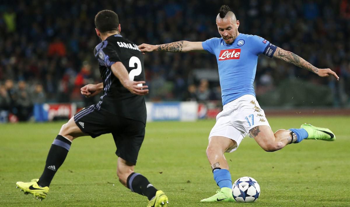 Marek Hamsik SSC Neapol Carvajal Real Madrid mar2017