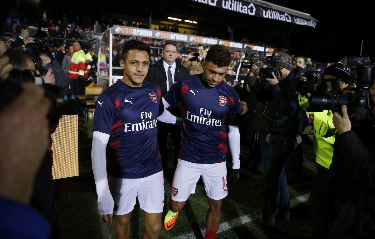 Sutton United Arsenal FC FA Cup Alexis Sanchez Alex Oxlade Chamberlain feb17 Reuters