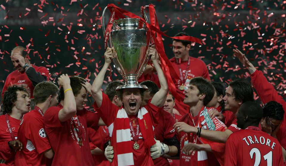 Liverpool, John Arne Riise, liga majstrov, trofej, maj2005, gettyimages