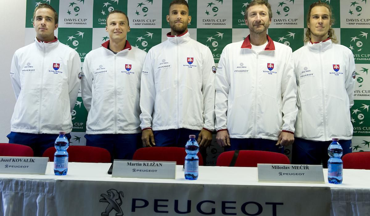 Davis Cup, Slovensko, Andrej Martin, Jozef Kovalik, Martin Klizan, Milos Mecir, Lukas Lacko, jan17, TASR