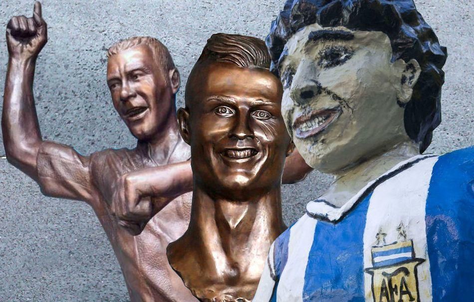 Nevydarene sochy Ronaldo Shearer Maradona mar17 Sport.sk
