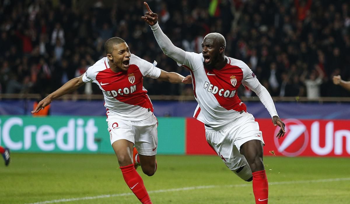 AS Monaco, Tiemoue Bakayoko, Kylian Mbappe-Lottin, radost, Liga majstrov, mar17, reuters