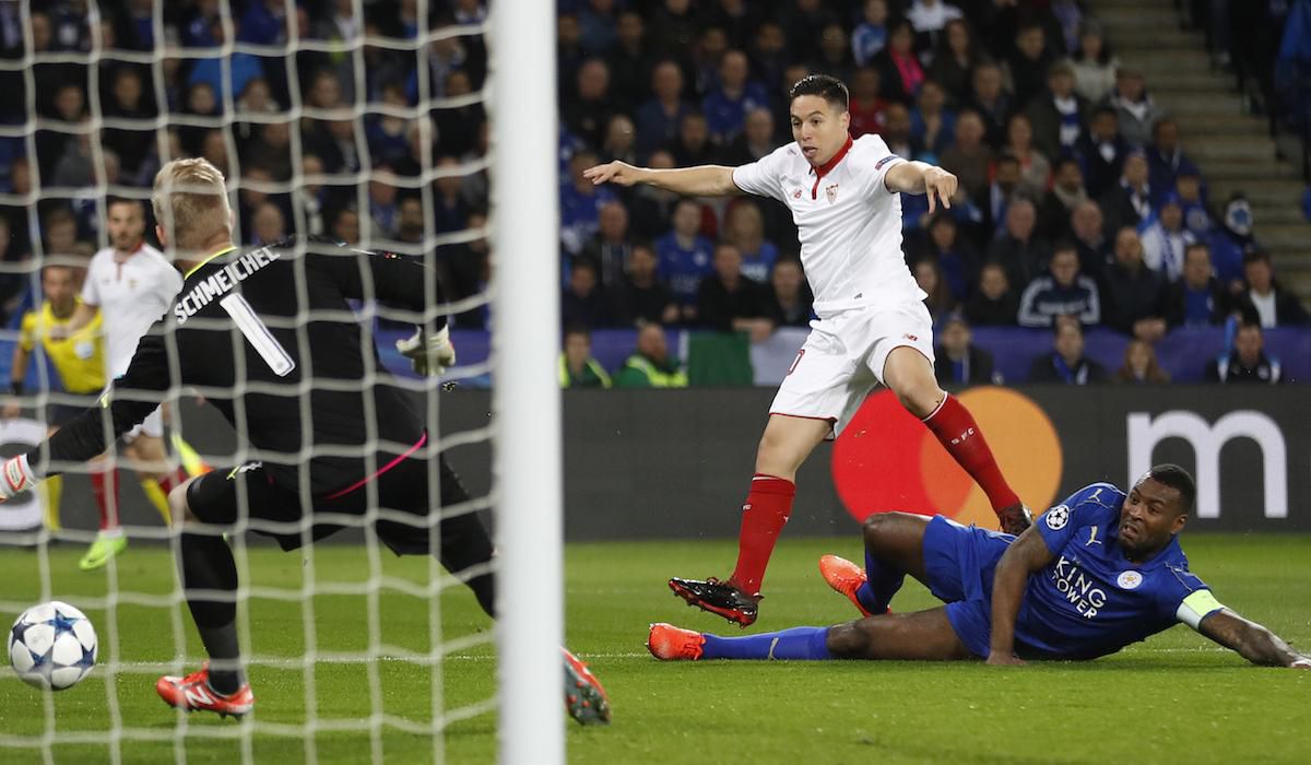 Leicester City, Kasper Schmeichel, Sevilla, Samir Nasri, Liga majstrov, mar17, reuters