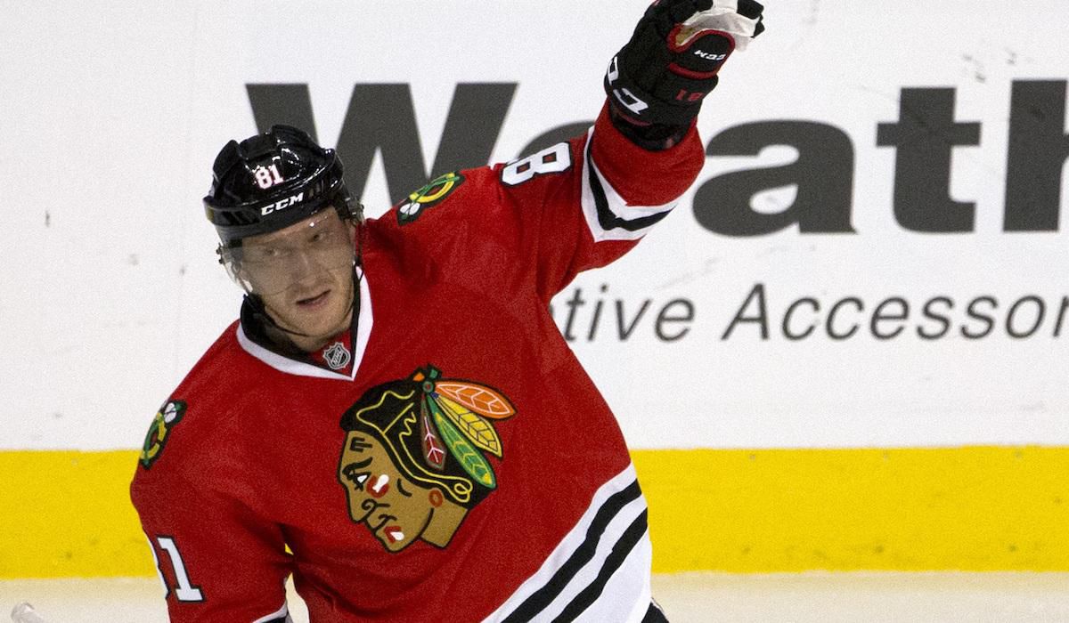 Marián Hossa v drese Chicaga Blackhawks