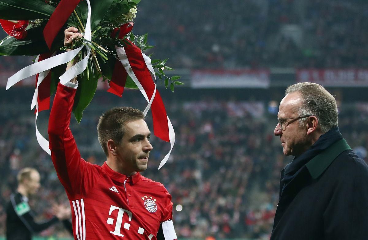 Philipp Lahm Karl Heinz Rummenigge Bayern Mnichov feb17 Getty Images