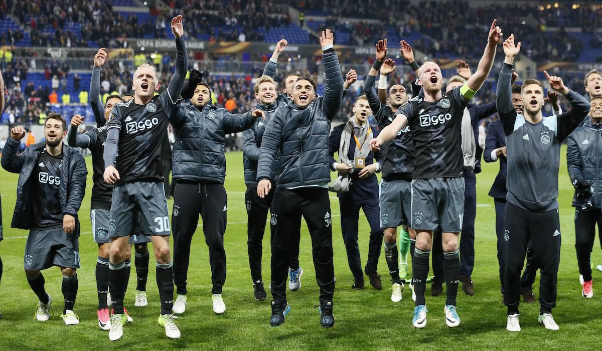 Ajax Amsterdam, hraci, radost, vitazstvo, postup, maj17, reuters