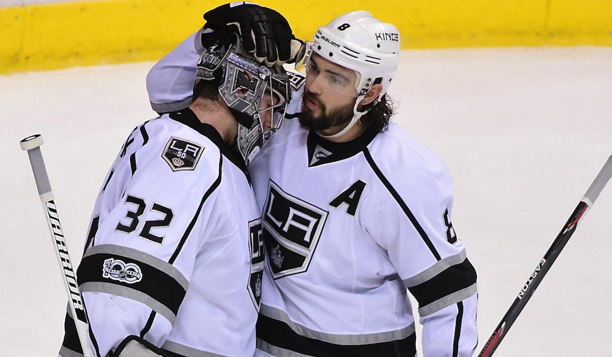 Los Angeles Kings, Drew Doughty, Jonathan Quick, apr17, Reuters