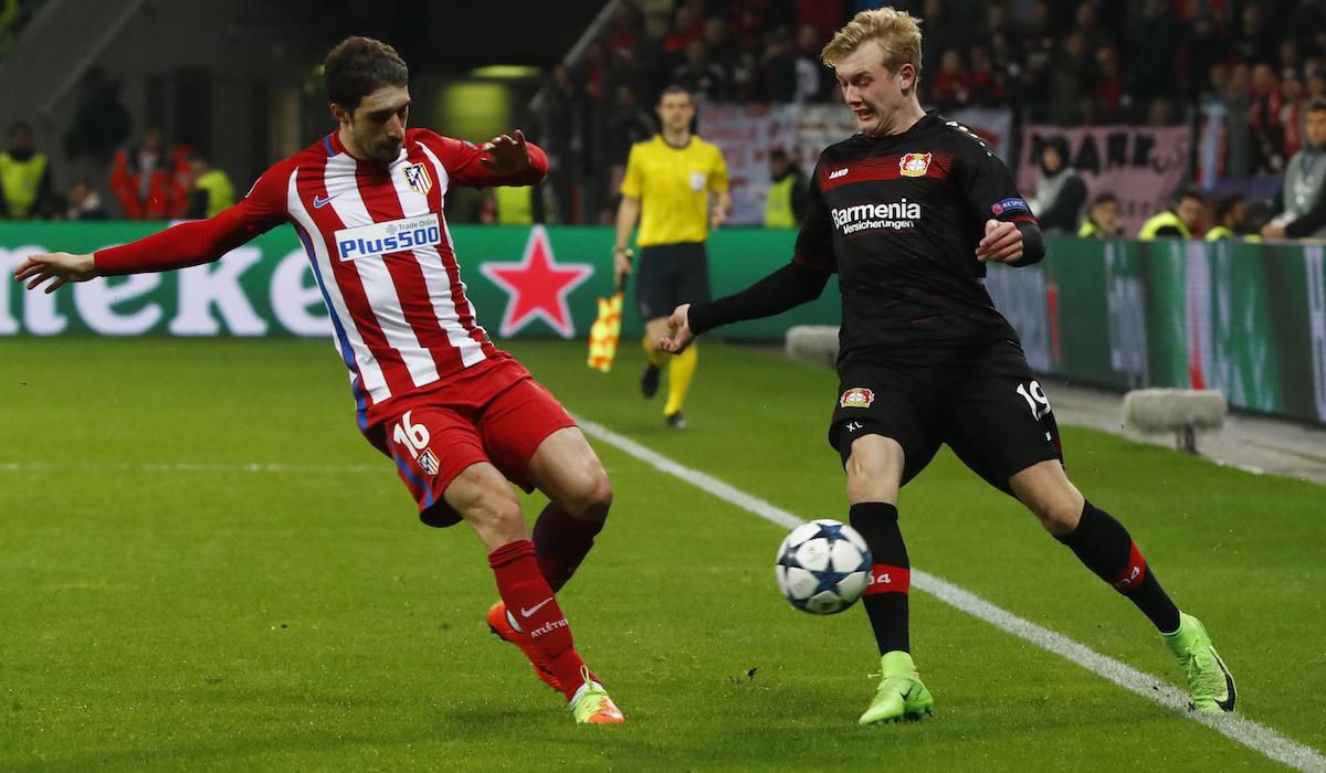 Bayer Leverkusen, Julian Brandt, Atletico Madrid. Sime Vrsaljko, Liga majstrov, feb17, reuters