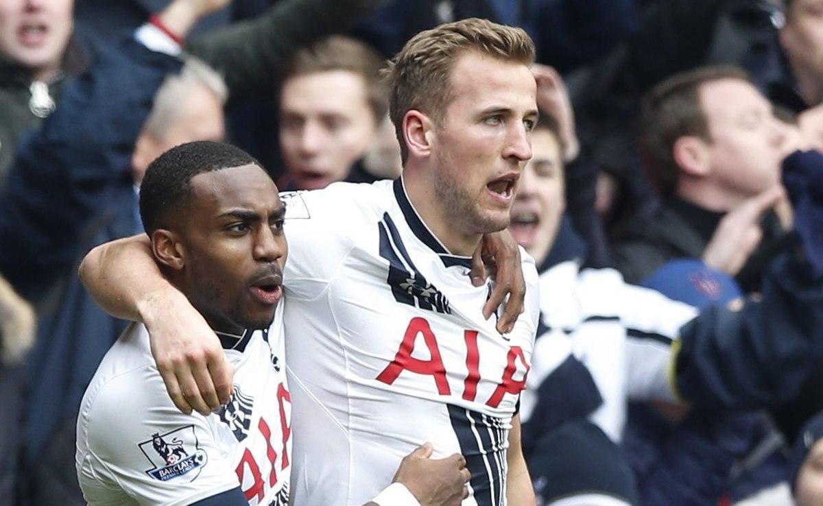 Harry Kane (vpravo) a Danny Rose