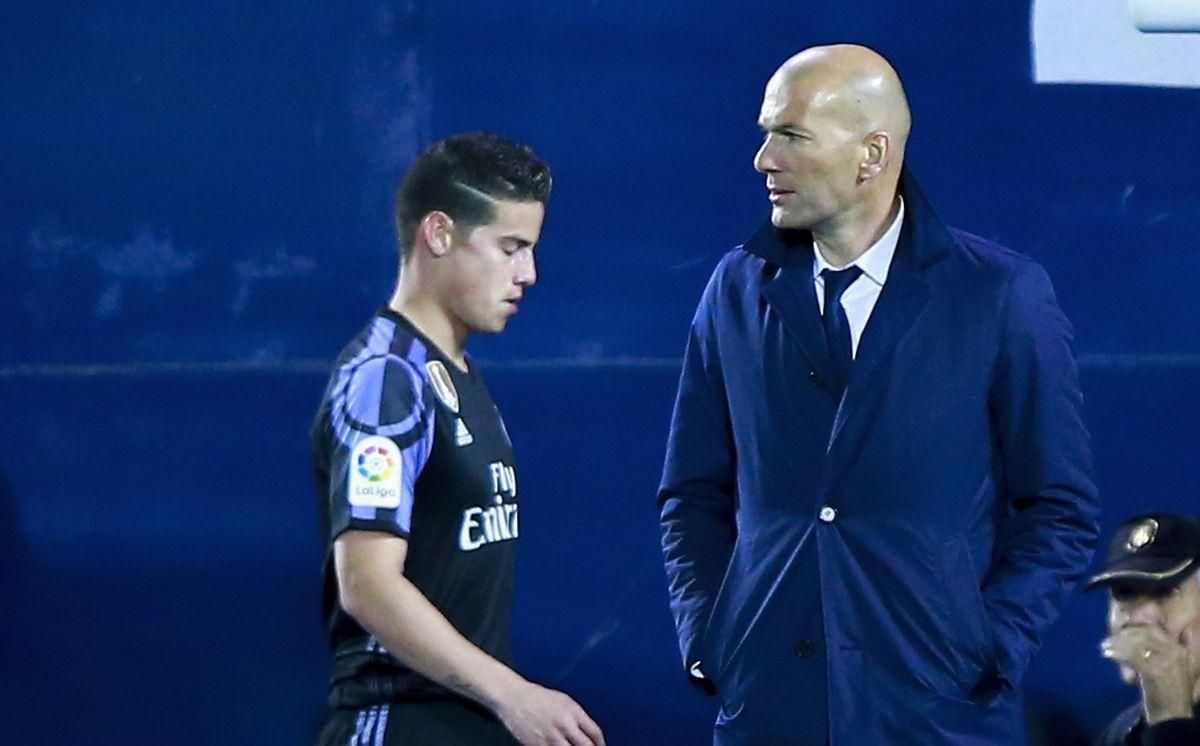 James Rodriguez Zinedine Zidane apr17 Getty Images