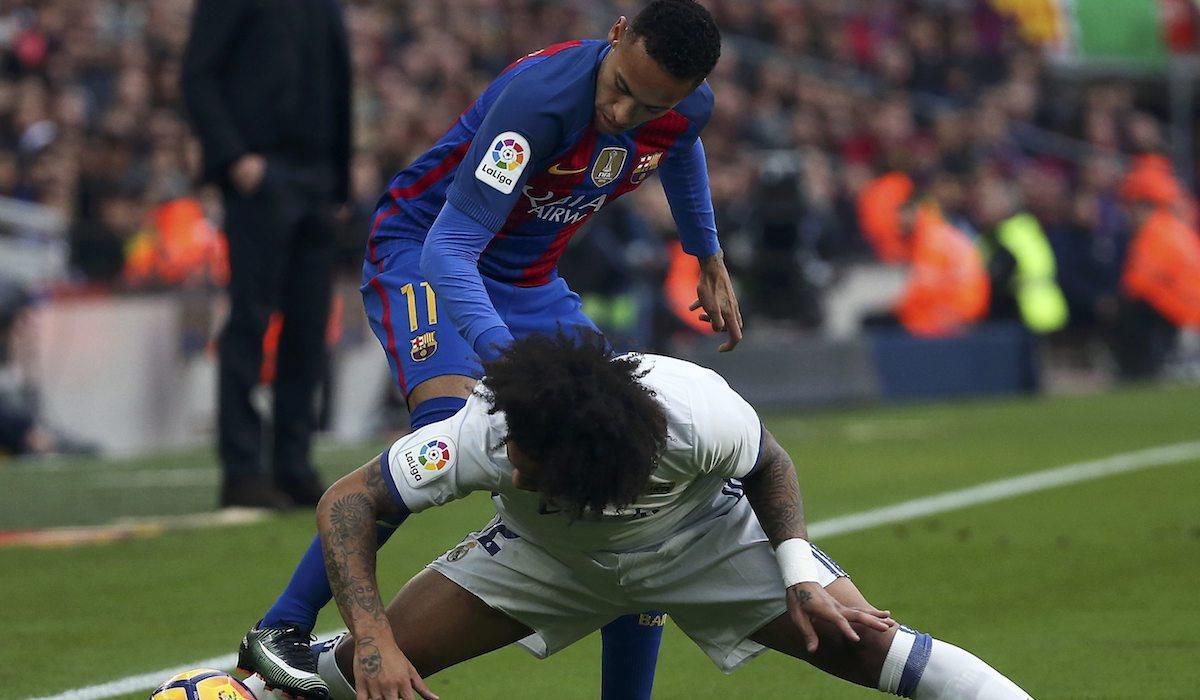 Real Madrid, Marcelo, FC Barcelona, Neymar, dec16, reuters