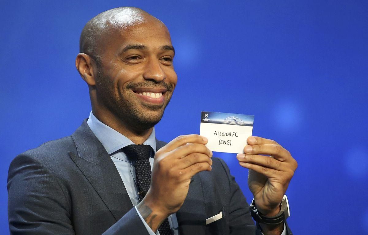 Thierry Henry zreb Liga majstrov zreb Asrenal aug16 Reuters