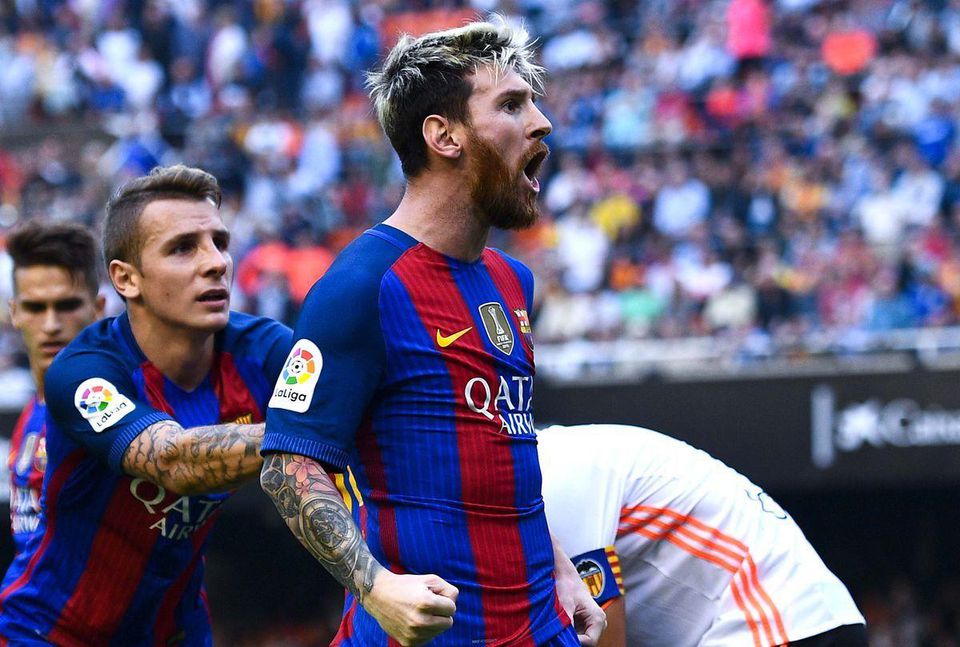 Lionel Messi FC Barcelona hnev okt16 Getty Images