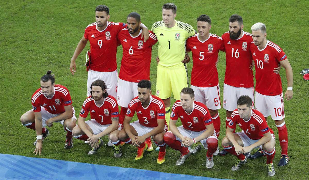 Wales, spolocna foto, hraci, EURO 2016, jun16