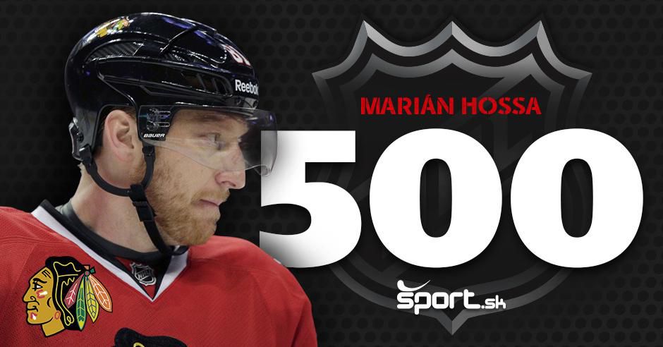 Marian Hossa, Chicago Blackhawks, 500, grafika