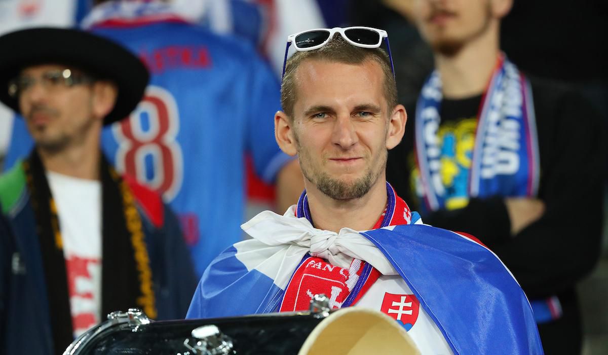 Na snímke fanúšikovia Slovenska počas zápasu skupiny B Majstrovstiev európy 2016 Rusko - Slovensko. Lille, 15. jún 2016.