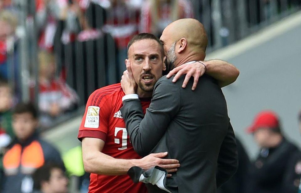 Franck Ribery Pep Guardiola Bayern Mnichov jul15 SITA
