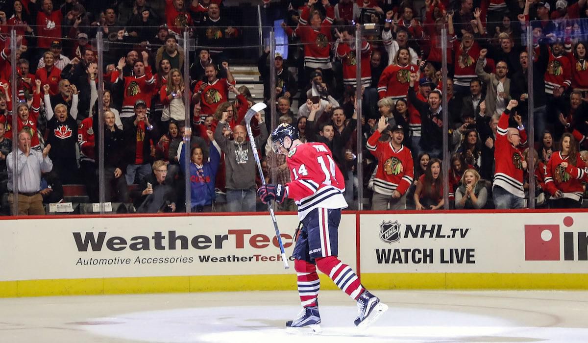 Chicago Blackhawks, Richard Panik, gol, radost, okt16, reuters