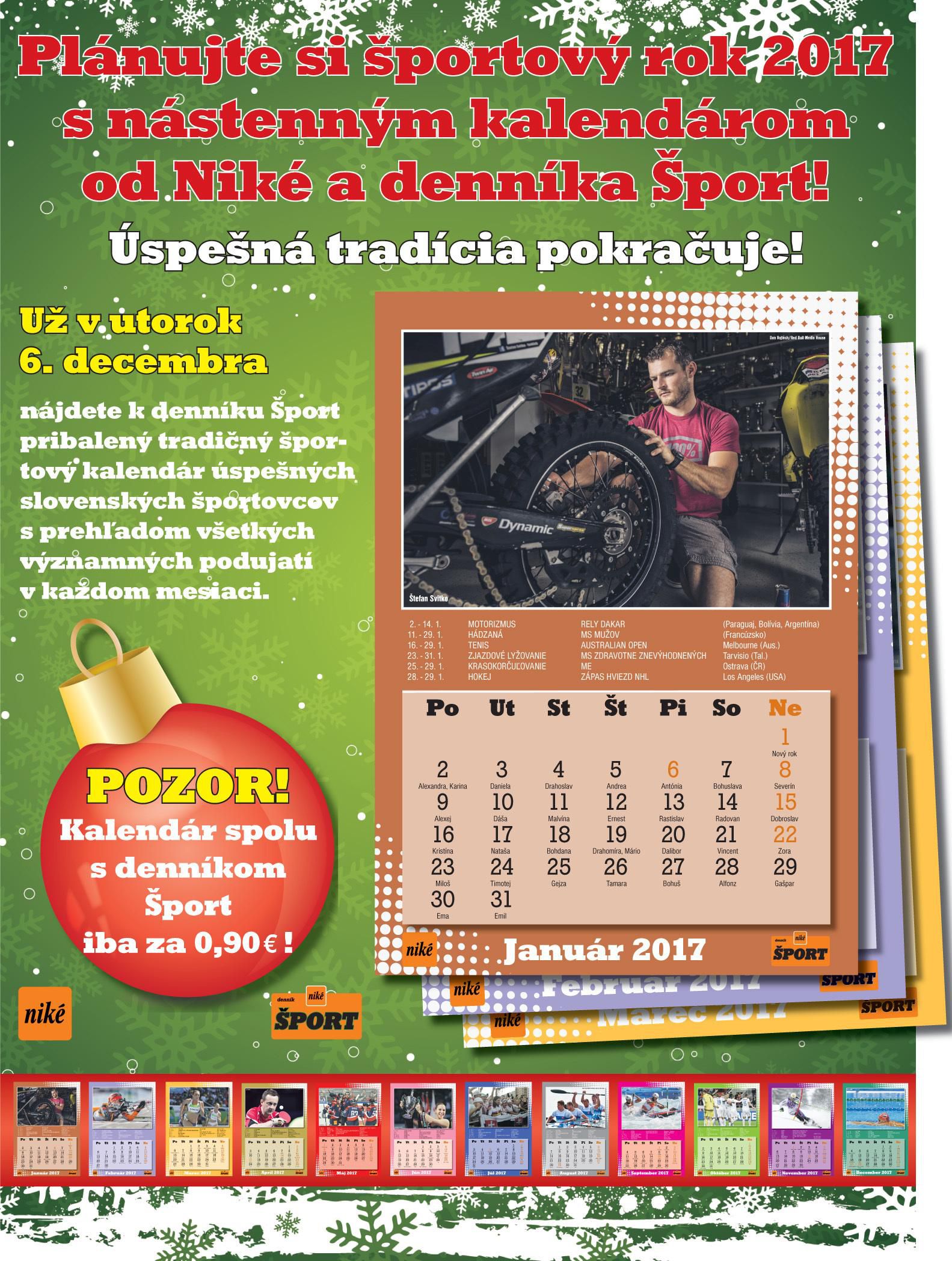 sportovy kalendar 2017 nike dennik sport