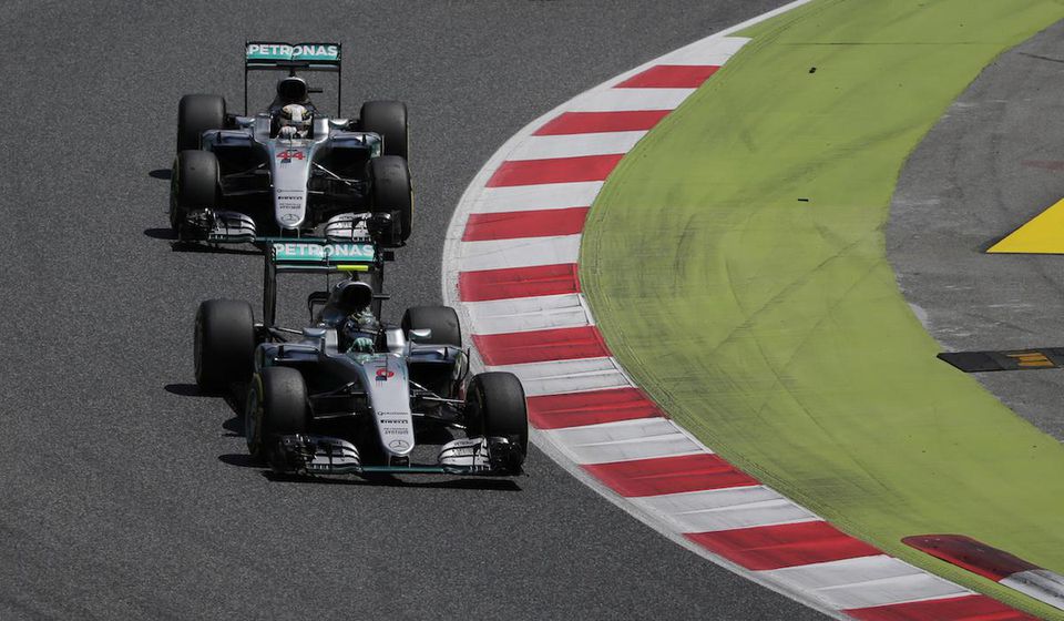 Nico Rosberg, Lewis Hamilton, Mercedes, F1, VC Spanielska, maj16