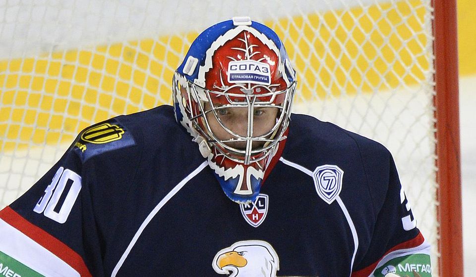 Denis Godla, Slovan Bratislava, v zapase, KHL, archivne foto