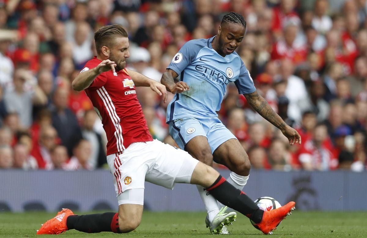 Manchester United Manchester City Luke Shaw Raheem Sterling sep16 Reuters