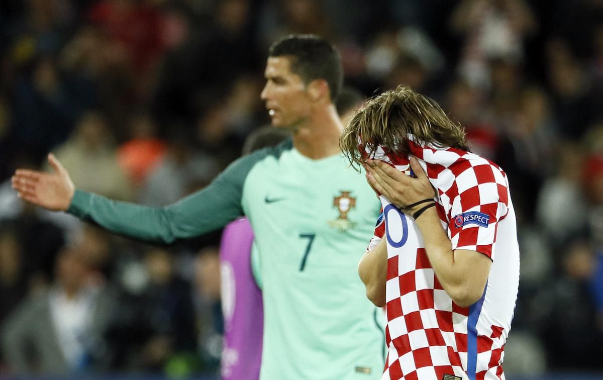 Luka Modric chorvatsko smutok Ronaldo portugalsko osemfinale euro jun2016