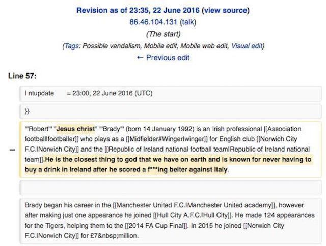 Robbie Brady, wikipedia, EURO 2016, jun16