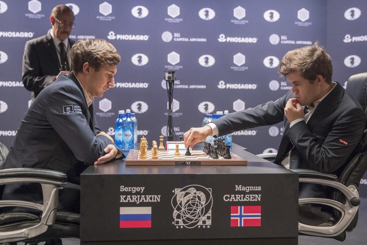 Magnus Carlsen Sergej Karjakin sach titul 2016