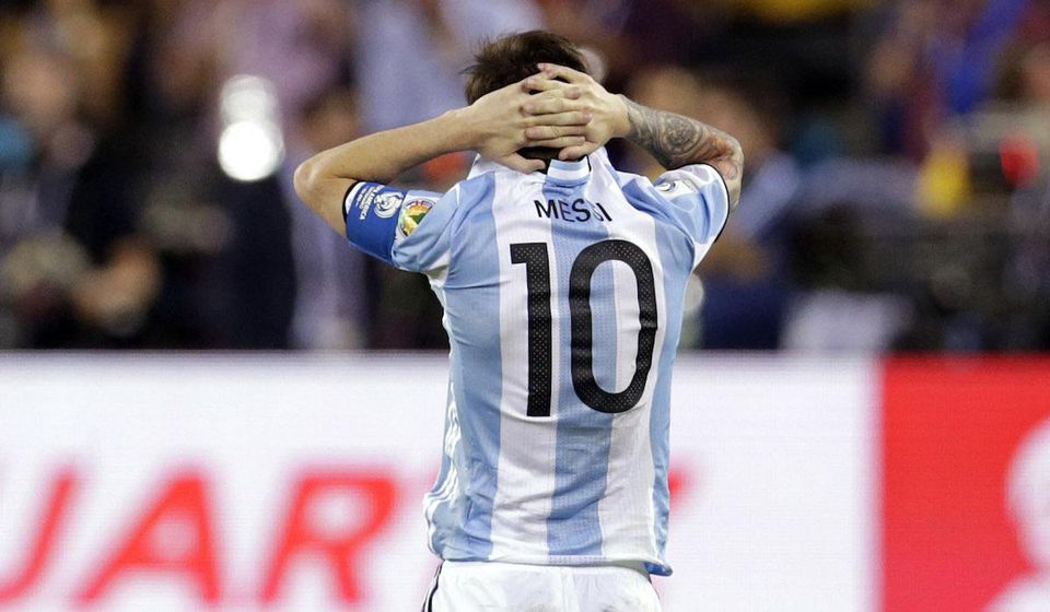 Lionel Messi, Argentina, nestastny, Copa America 2016