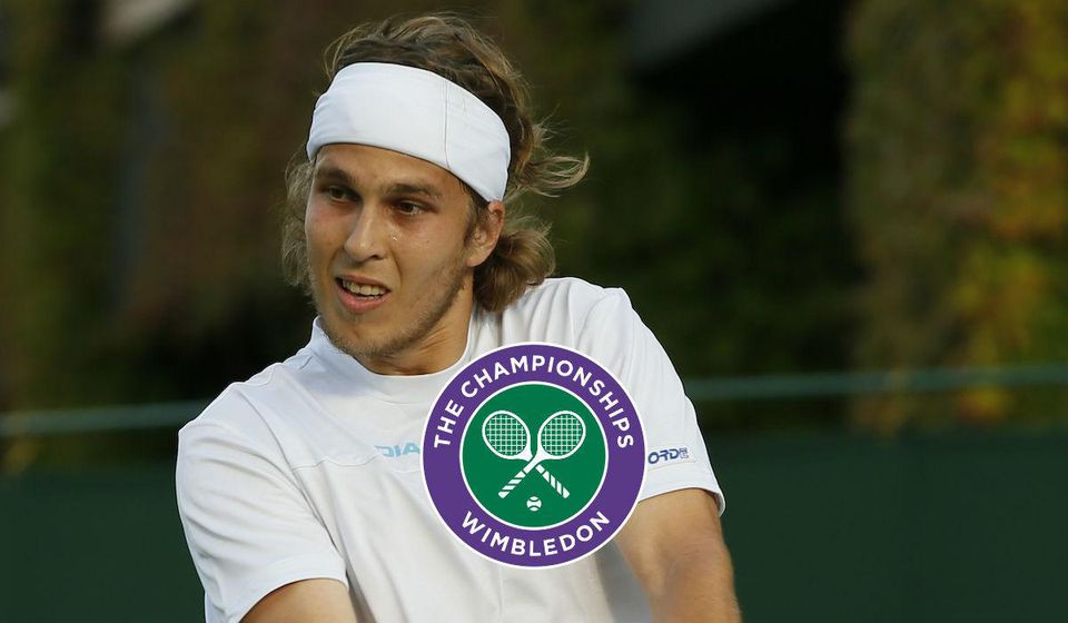 Lukas Lacko, Wimbledon, logo, ONLINE, Jun2016