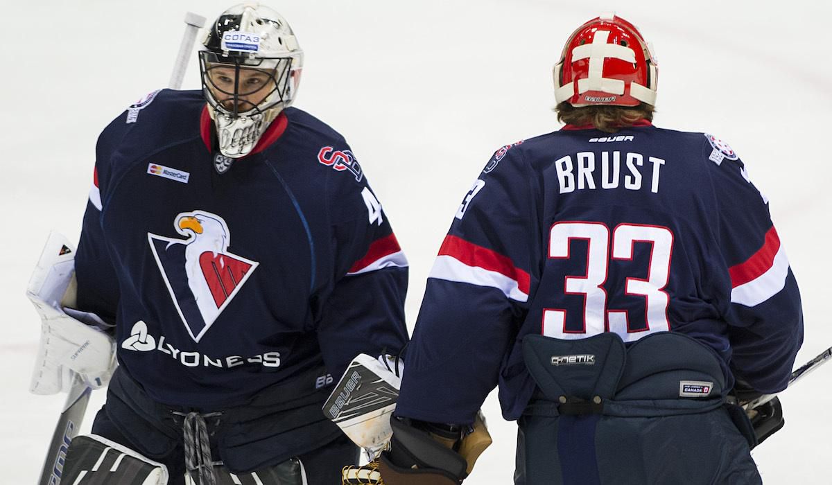 Barry Brust, Justin Pogge, HC Slovan Bratislava, brankari, okt16, TASR