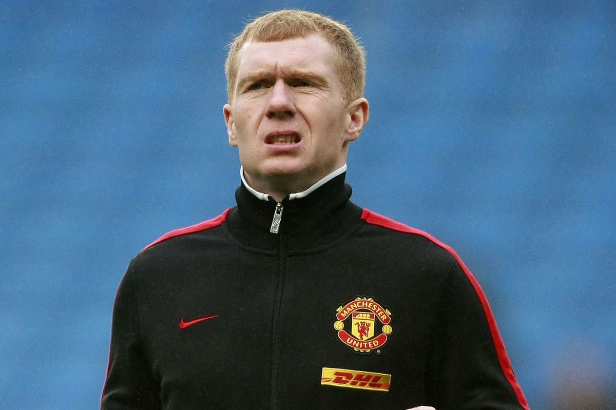 Paul Scholes trening Manchester United jan12 TASR