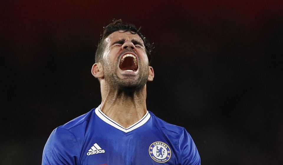 Chelsea, Diego Costa, hnev, sep16, reuters