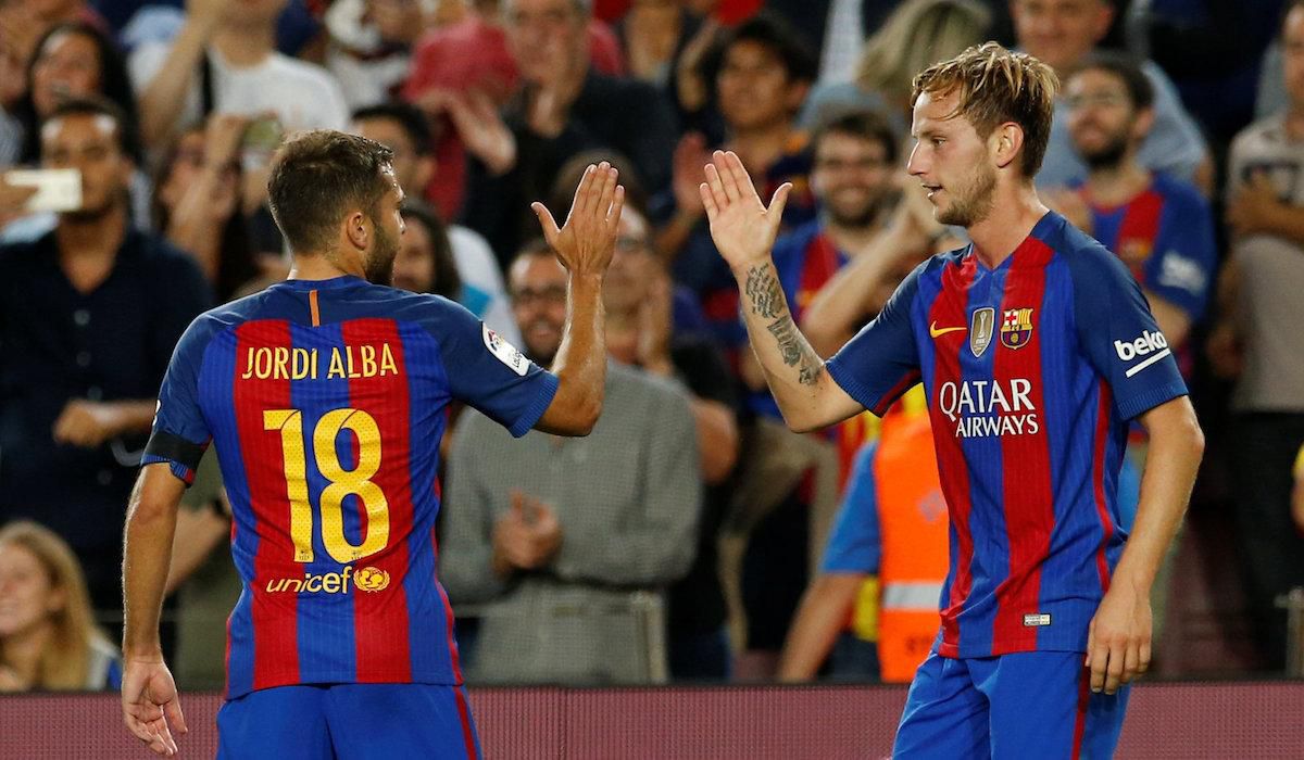 Barcelona, Ivan Rakitic, Jordi Alba, sep16, reuters